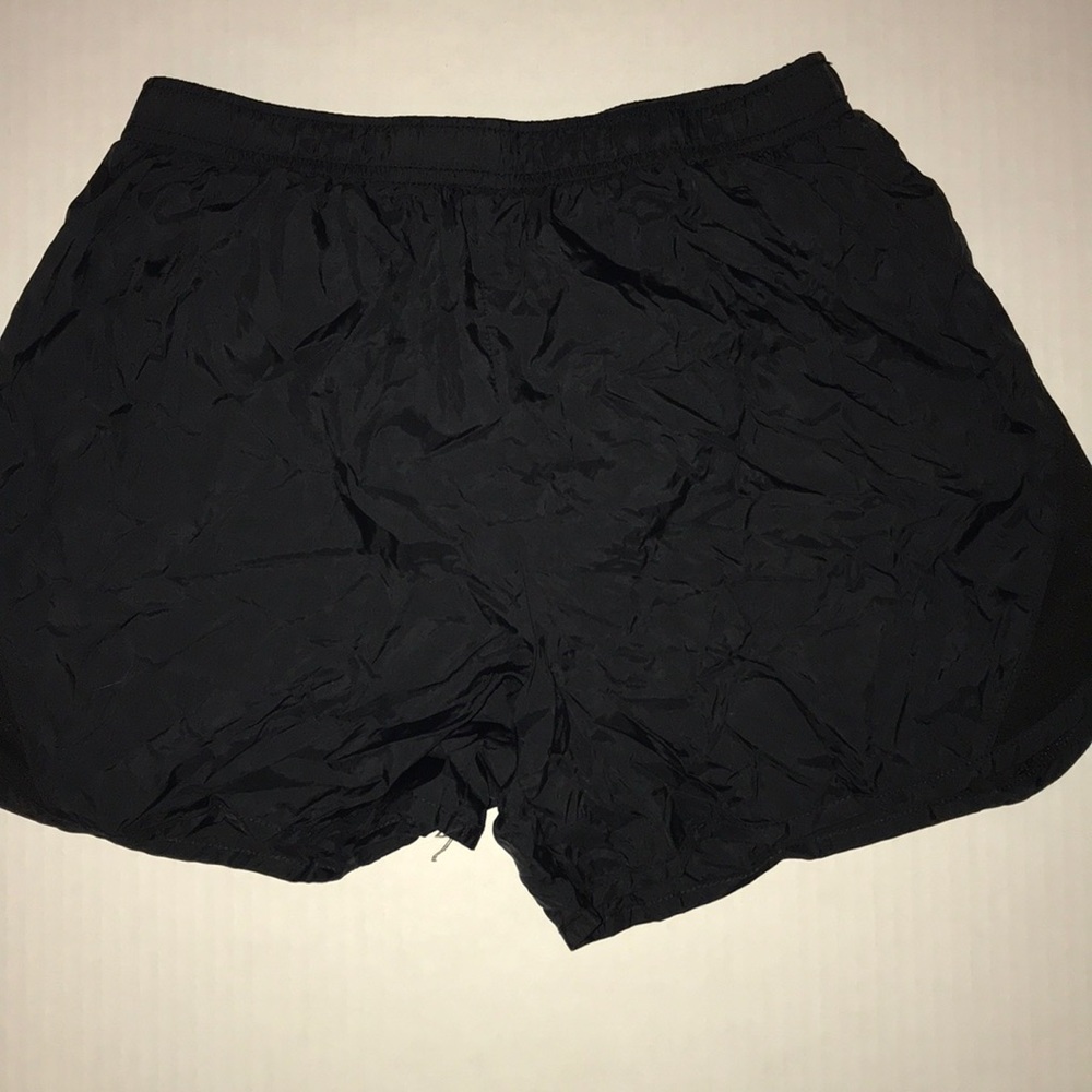 Black running shorts